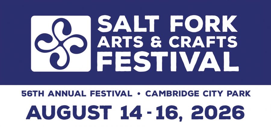 An image with information about the 2026 Salt Fork Arts & Crafts Festival.