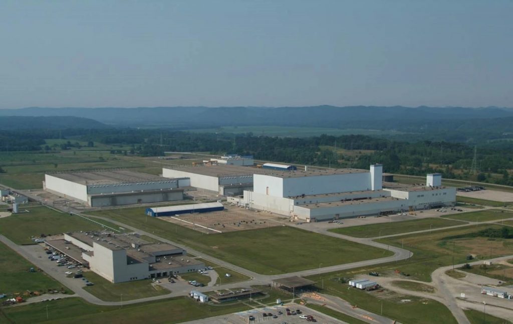 The outside of Centrus Energy’s facilities in Piketon, located on land at the former Portsmouth Gaseous Diffusion Plant