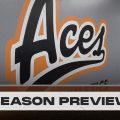 The Aces' logo inside of their newly constructed field house at Amanda-Clearcreek High School