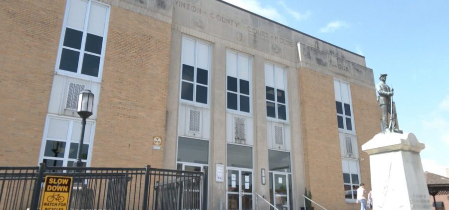 The outside of the Vinton County courthouse.
