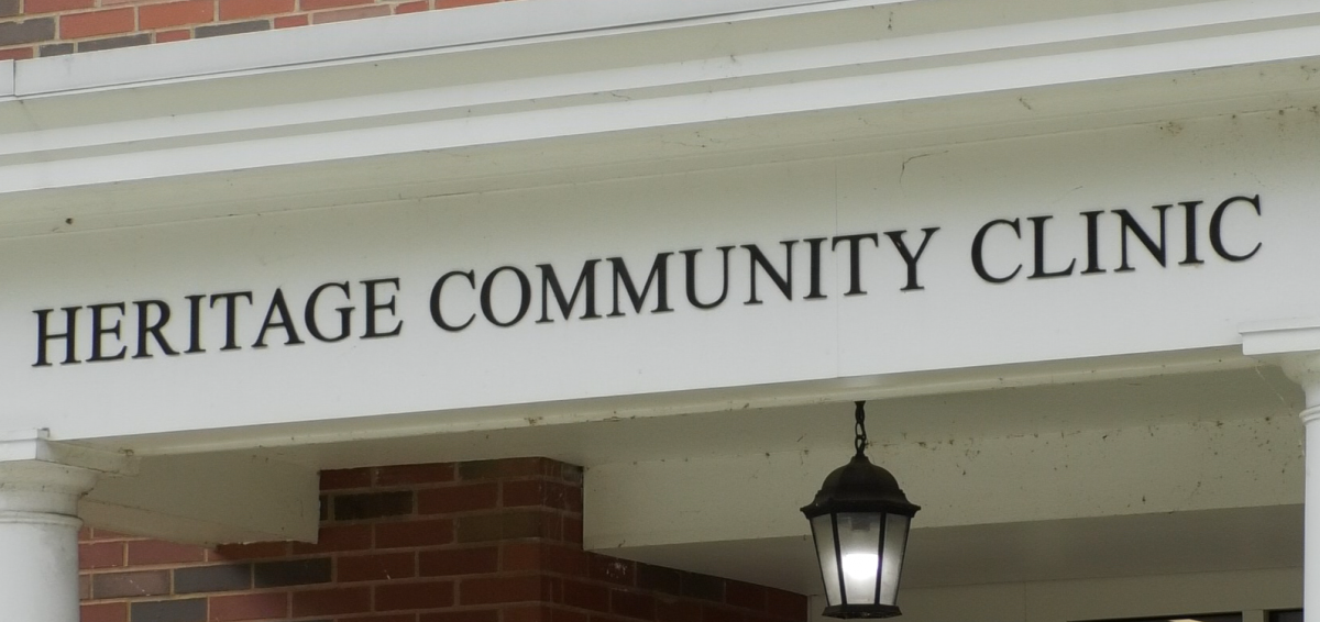 The outside of the Heritage Community Clinic