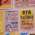 Poster made in the letter printing style hang on the wall.
