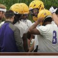 The Bloom-Carroll Bulldogs practice for their upcoming week 1 matchup.