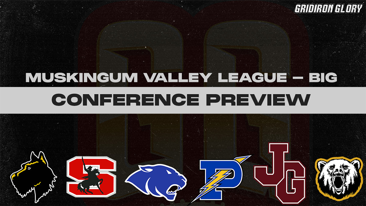 A graphic that shows all the teams in the Muskingum Valley League-Big division.