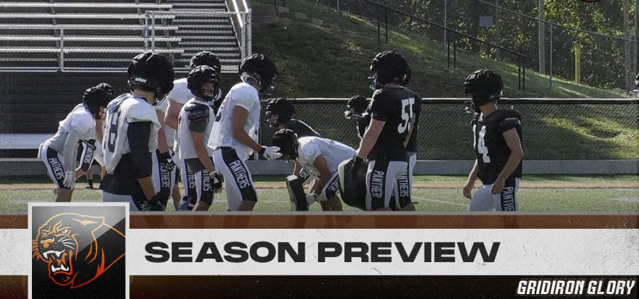 New Lexington Panthers setting up a play during practice.