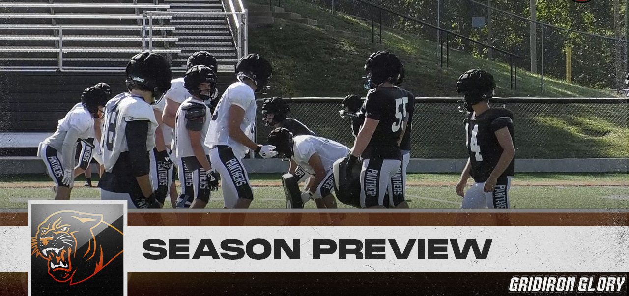 New Lexington Panthers setting up a play during practice.