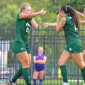 Ohio Soccer celebrates after win against Mercyhurst