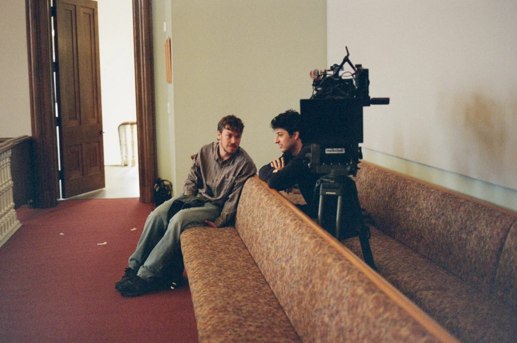 Adam Meeks and Will Poulter on the set of "Union County"