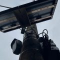 A Flock camera monitors a street in Columbus, Ohio.