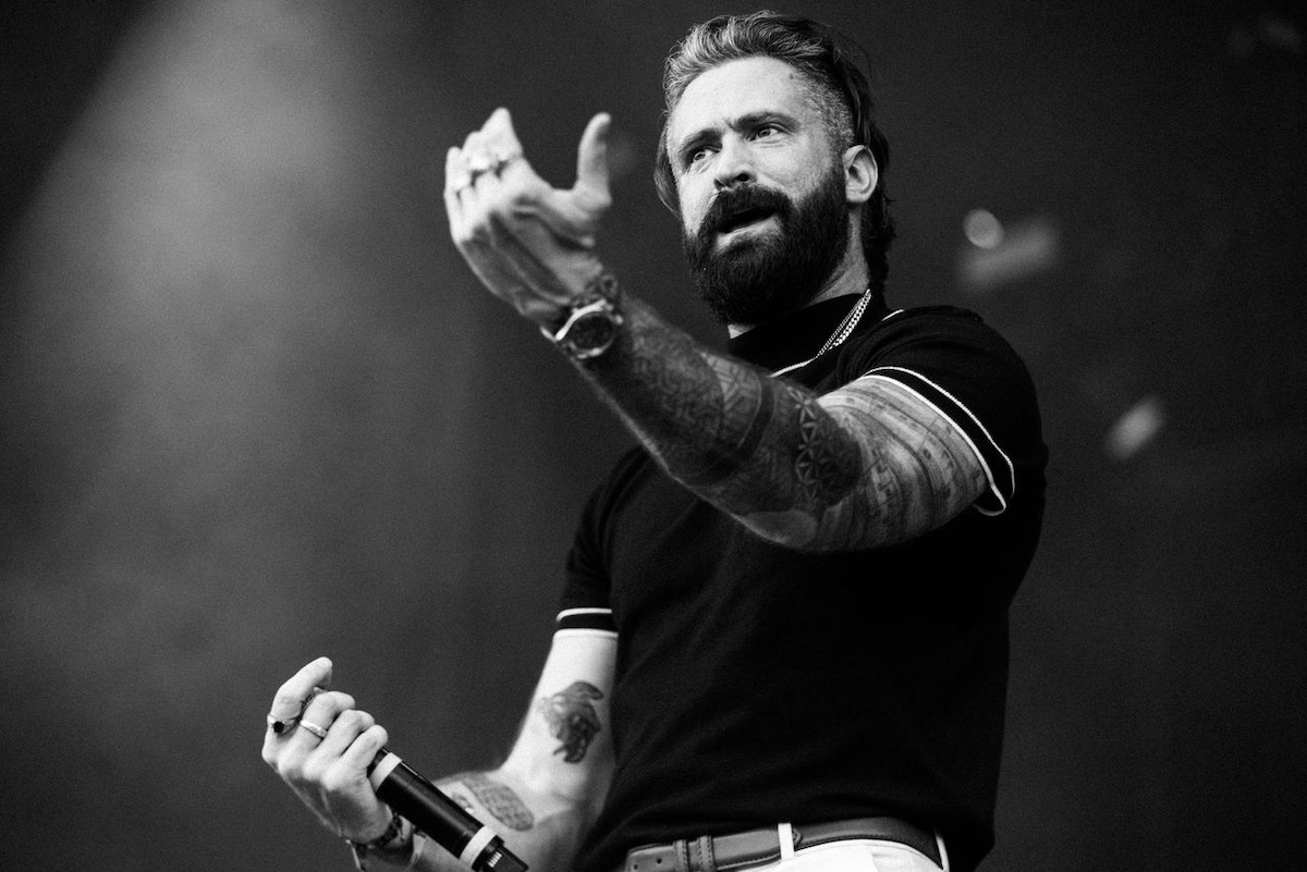 Singer Andrew Wells of Dance Gavin Dance, performing live at Louder Than Life on Saturday, September 19, 2026. Photo by Lexi Alley.