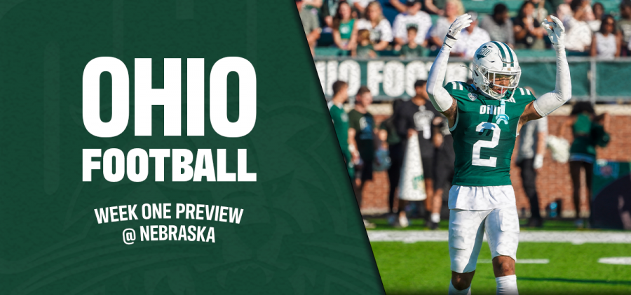 Ohio Football Preview Image with DJ Walker celebrating