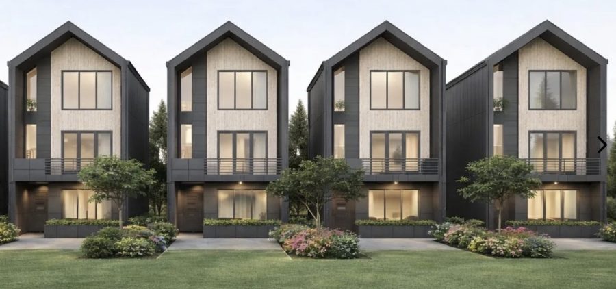 A conceptual rendering of what the homes might look like in the planned housing development at the end of Hudson Avenue in Athens.