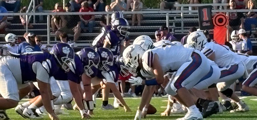 Northwest and Chesapeake line up at the ball to snap it and go head and head.