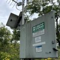 A USGS streamgage in Harrison County measures the water level, flow and temperature of a local creek.