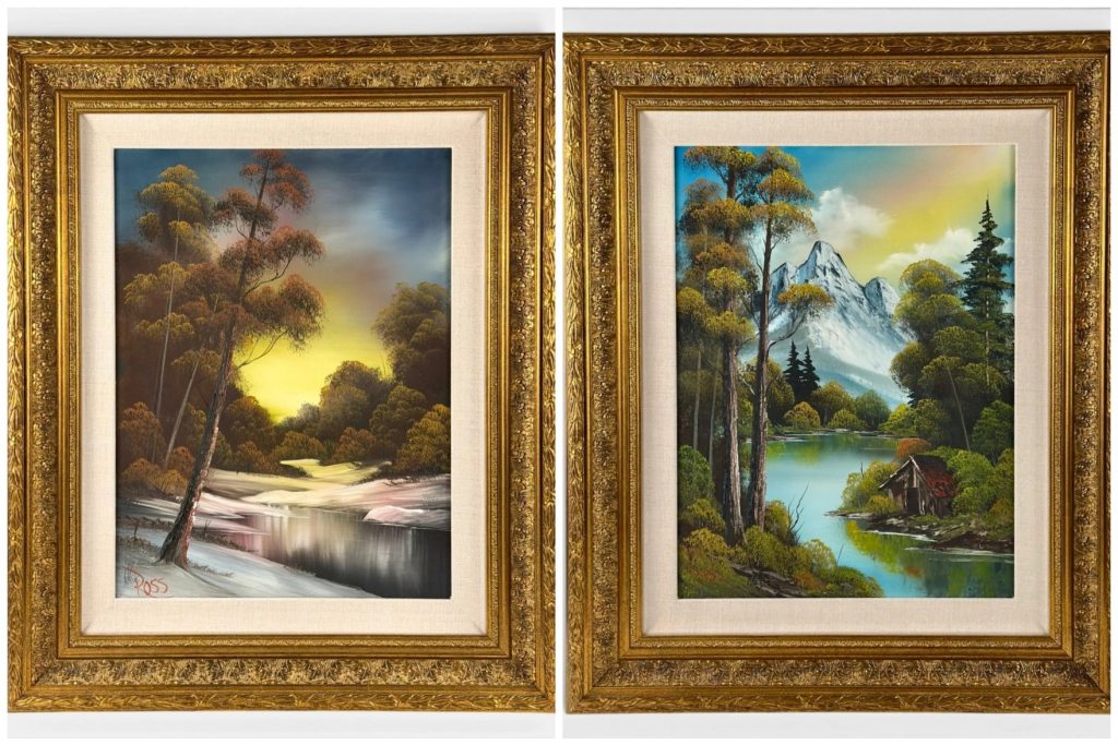 Two original Bob Ross paintings created in Dayton will be auctioned Sept. 15 in Cincinnati.