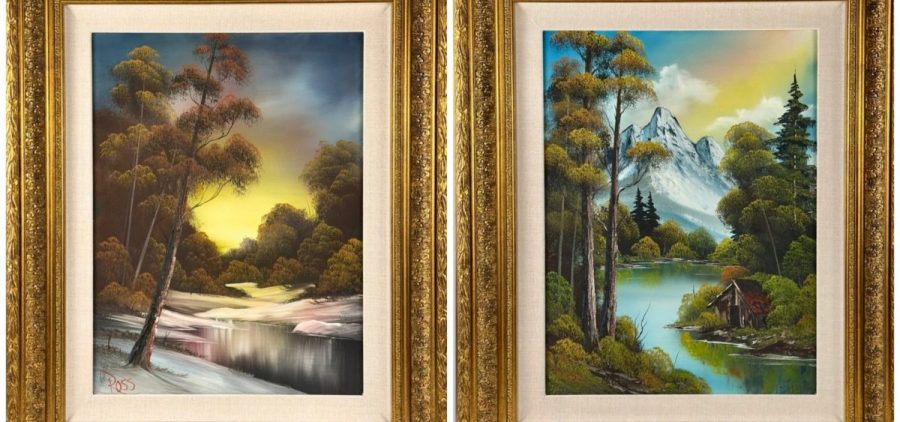 Two original Bob Ross paintings created in Dayton will be auctioned Sept. 15 in Cincinnati.