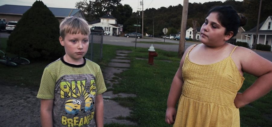 A still from the documentary "This is Pike County" by director Laura Paglin of Cleveland shows Lilly, right, one of the residents of Piketon that the film follows next to a young boy.