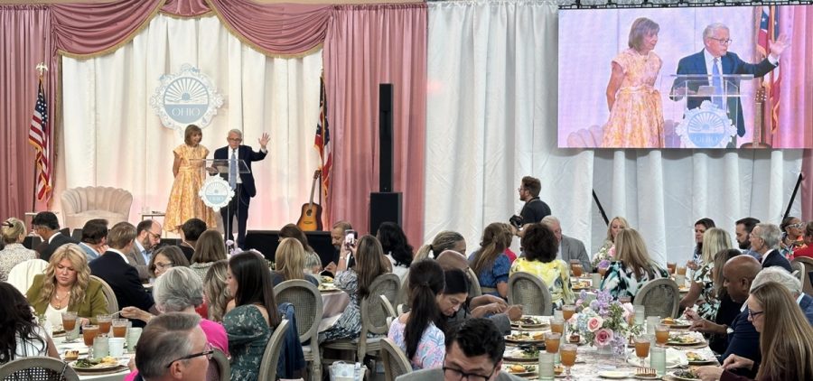 First Lady Fran DeWine and Gov. Mike DeWine at their final First Lady’s Luncheon.