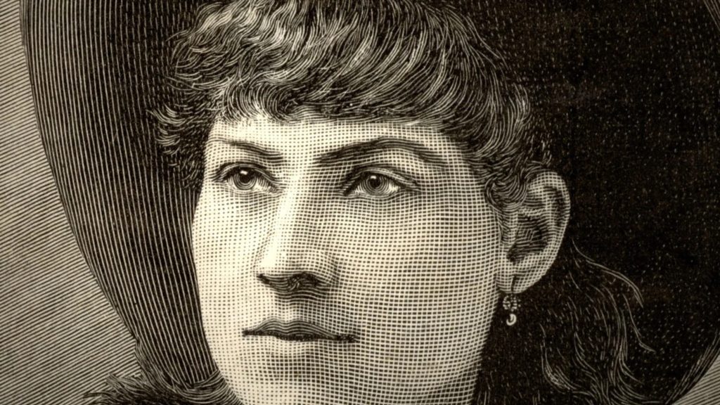 A painting of Annie Oakley's face