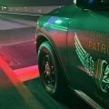 An Ohio State Highway Patrol cruiser protects a crime scene in Cincinnati.
