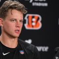 Cincinnati Bengals quarterback Joe Burrow speaks during a news conference