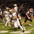 The Athens Bulldog evades the Buckeye defender during their week ten matchup.