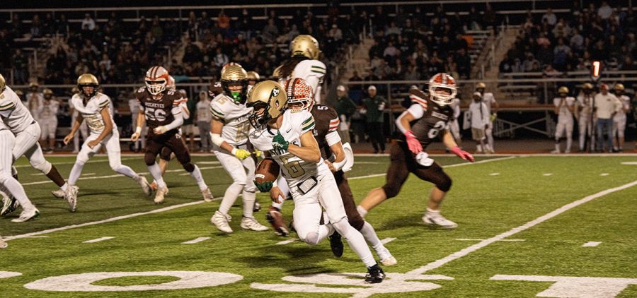 The Athens Bulldog evades the Buckeye defender during their week ten matchup.
