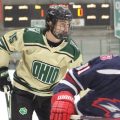 Ohio Hockey racing after Stony Brook player in 7-0 win
