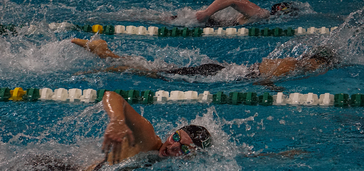 Ohio Swim & Dive team competing in a win against Illinois State