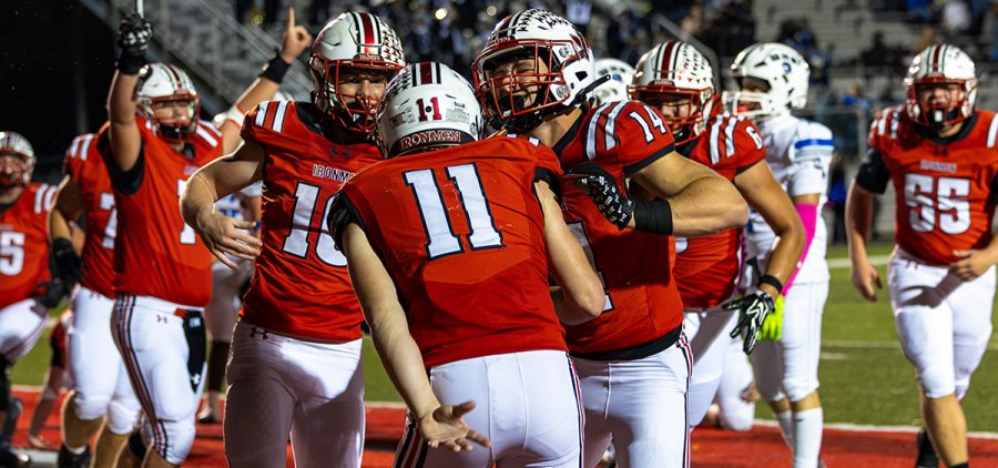 Jackson is celebrating after a touchdown