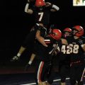 Marietta is celebrating after a touchdown