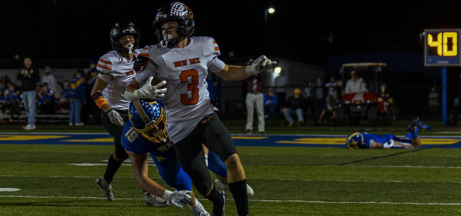 New Lexington is running the ball.